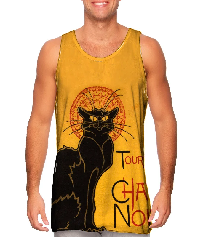 Plus Size Women's Criss - Cross Back Tank Tops in Neon ColorsSteinlein - " Chat Noir " (1896)