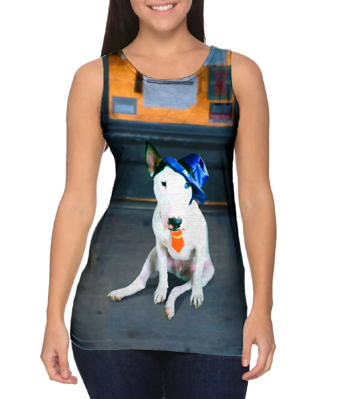 High - Neck Women's Silk Blend Tank Tops for a Luxurious FeelStorefront Bull Terrier