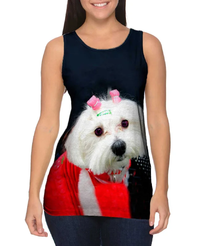 Women's Cropped Tank Tops with Vintage Band LogosStylish Maltese