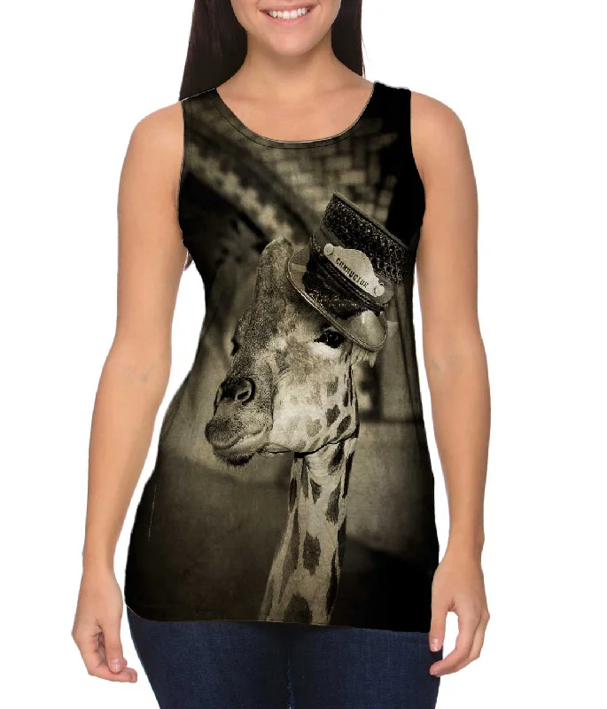 Women's Button - Down Tank Tops in Striped PatternsSubway Giraffe