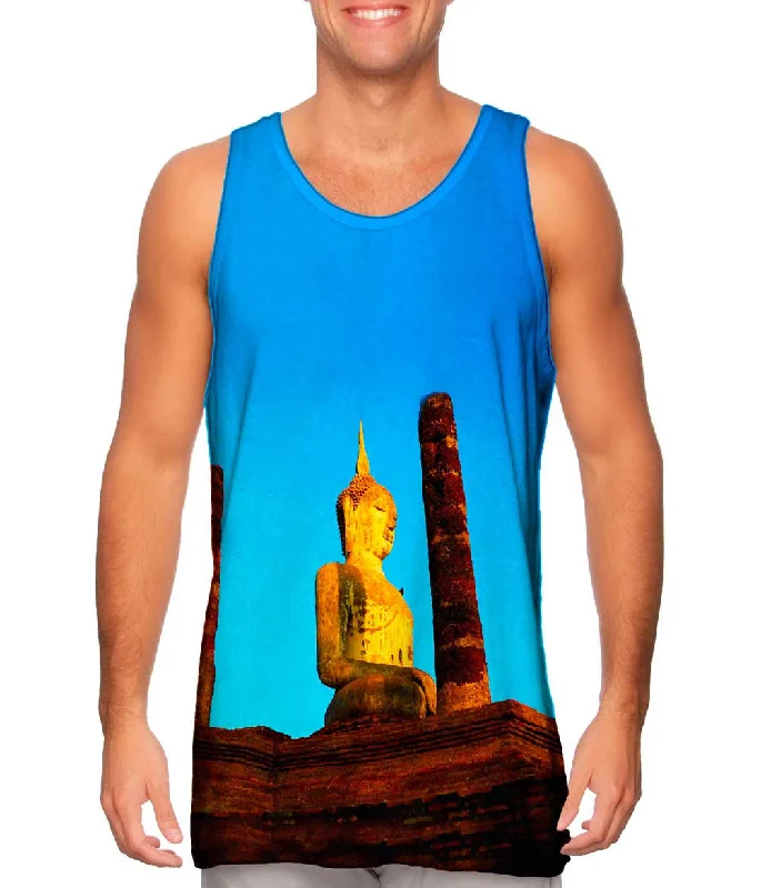 Women's Longline Tank Tops with Abstract PrintsSukhothai Shrine