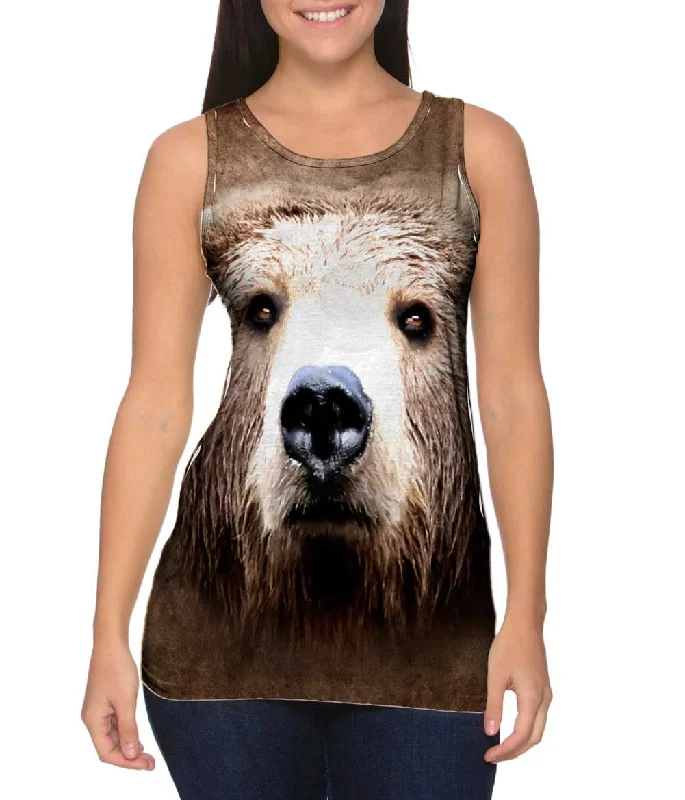 Plus Size Women's Embroidered Tank Tops in Boho StylesSun Bear Chill