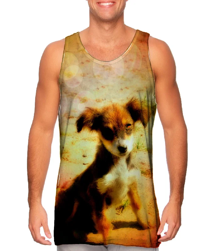 Women's Longline Tank Tops with Abstract PrintsSun Sad Puppy