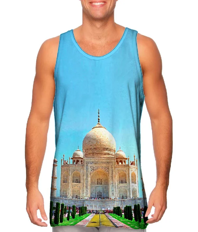 Halter Neck Women's Modal Blend Tank Tops for ComfortSunny Day Taj Mahal India