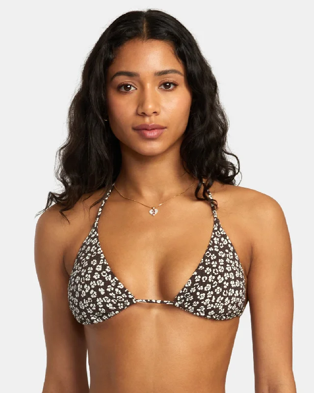 Long - line bikini top for added support and a fashionable lookDitz Halter Triangle Bikini Top - Java