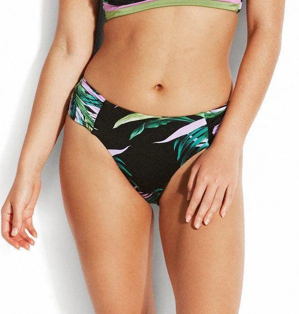 High - waisted bikini for a retro and tummy - flattering lookSeafolly 40145-419 Las Palmas Ruched Side Hipster Pant